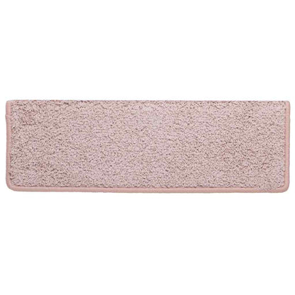 Trappmattor 30 st 65x21x4 cm vit och rosa