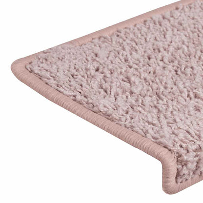 Trappmattor 30 st 65x21x4 cm vit och rosa