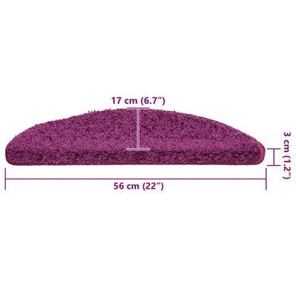 Trappmattor 20 st violett 56x17x3 cm