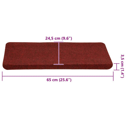 Trappmattor självhäftande 30 st röd 65x24,5x3,5 cm