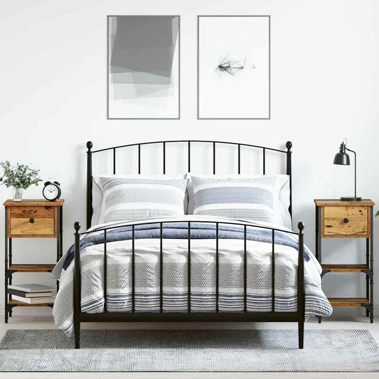 Nattduksbord 2 pcs Brun 33,5 x 36 x 70 cm Solid återvunnen trä