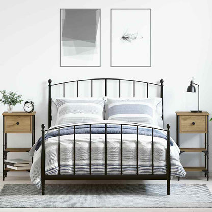 Nattduksbord 2 pcs Brun 33,5 x 36 x 70 cm Solid återvunnen trä