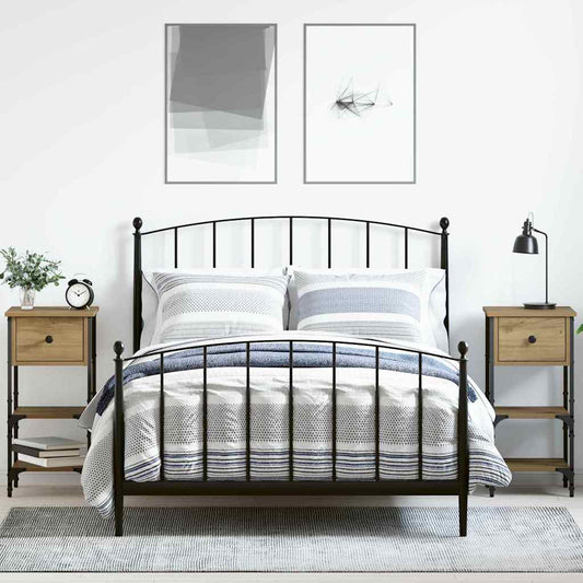 Nattduksbord 2 pcs Brun 33,5 x 36 x 70 cm Solid återvunnen trä