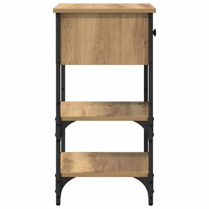 Nattduksbord 2 pcs Brun 33,5 x 36 x 70 cm Solid återvunnen trä