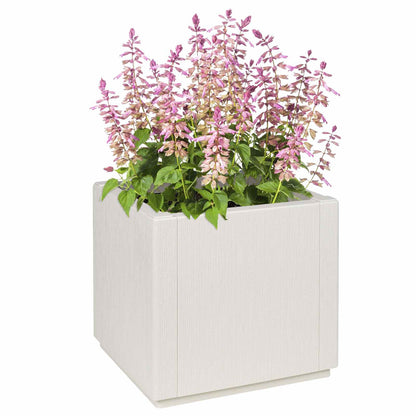 Trädgårdsblomlåda Vit 36 x 36 x 35 cm PP