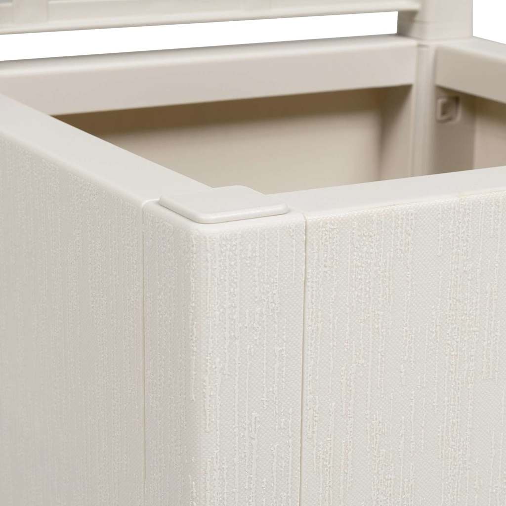 Trädgårdsplanterare med trellis Vit 36 x 36 x 140 cm PP
