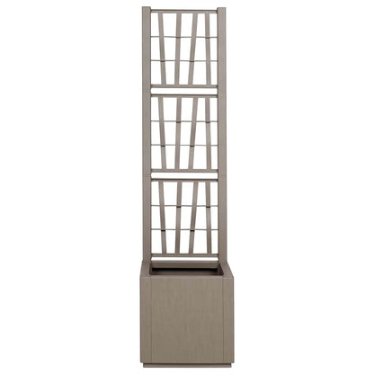 Trädgårdsplanterare med trellis Ljusbrun 36 x 36 x 140 cm PP