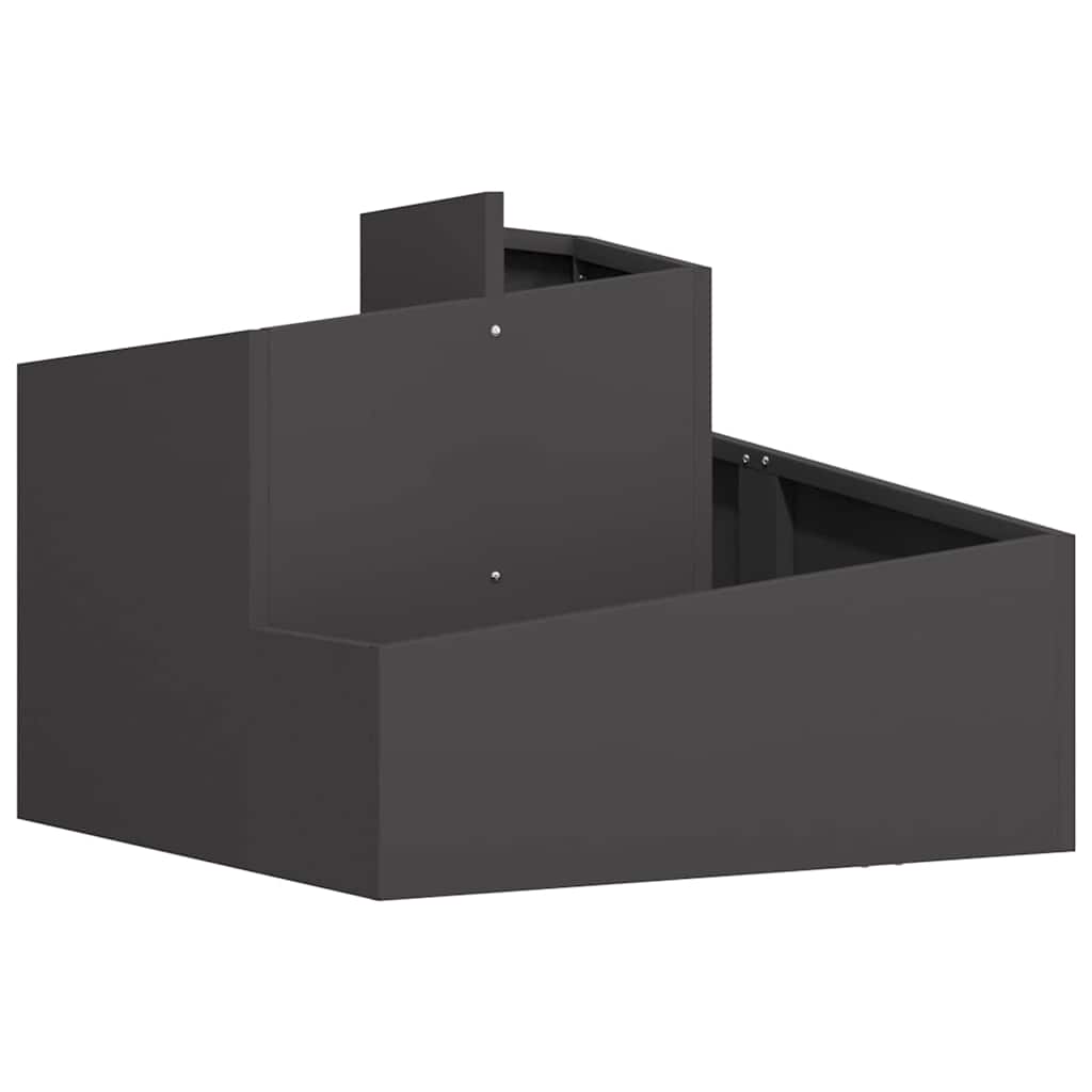 Trädgårdsplanterare Svart 60 x 60 x 50 cm Kallvalsat stål