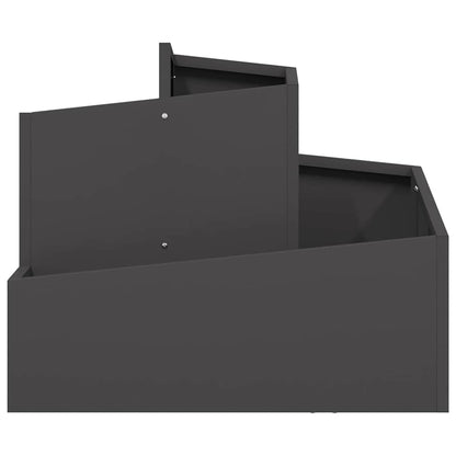 Trädgårdsplanterare Svart 60 x 60 x 50 cm Kallvalsat stål