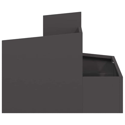 Trädgårdsplanterare Svart 60 x 60 x 50 cm Kallvalsat stål