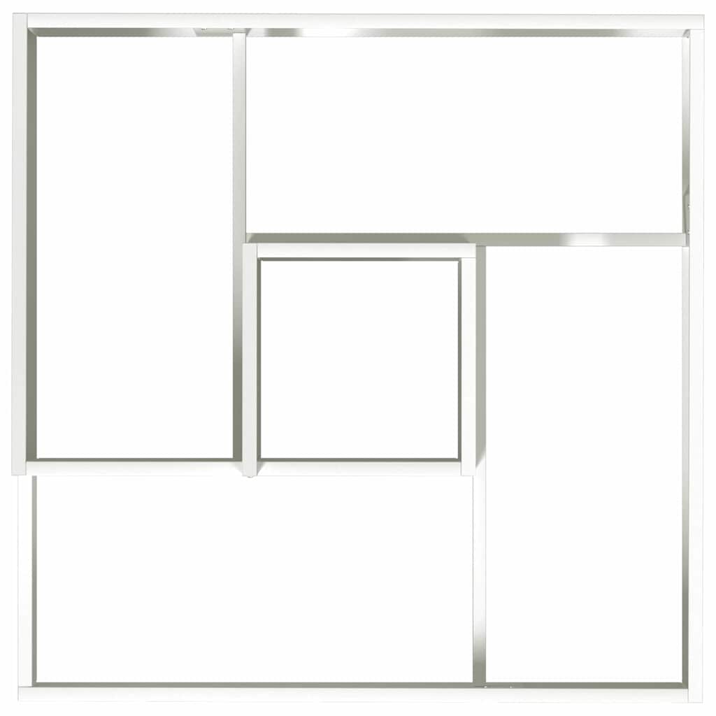 Trädgårdsplanterare Vit 60 x 60 x 50 cm Kallvalsat stål