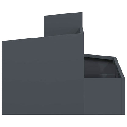 Trädgårdsplanterare Antracit 60 x 60 x 50 cm Kallvalsat stål