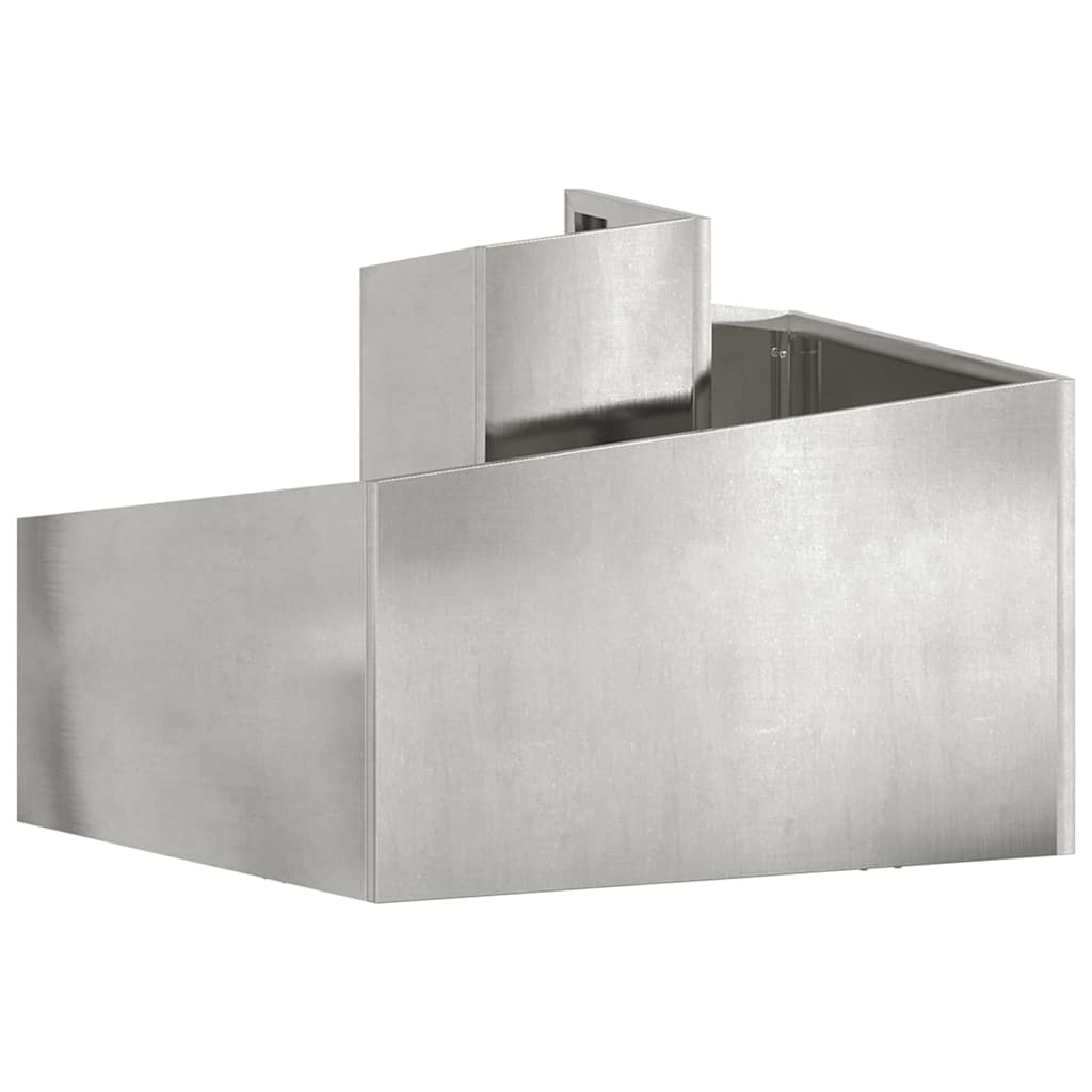 Trädgårdsplanterare Silver 60 x 60 x 50 cm Rostfritt stål