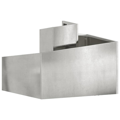 Trädgårdsplanterare Silver 60 x 60 x 50 cm Rostfritt stål