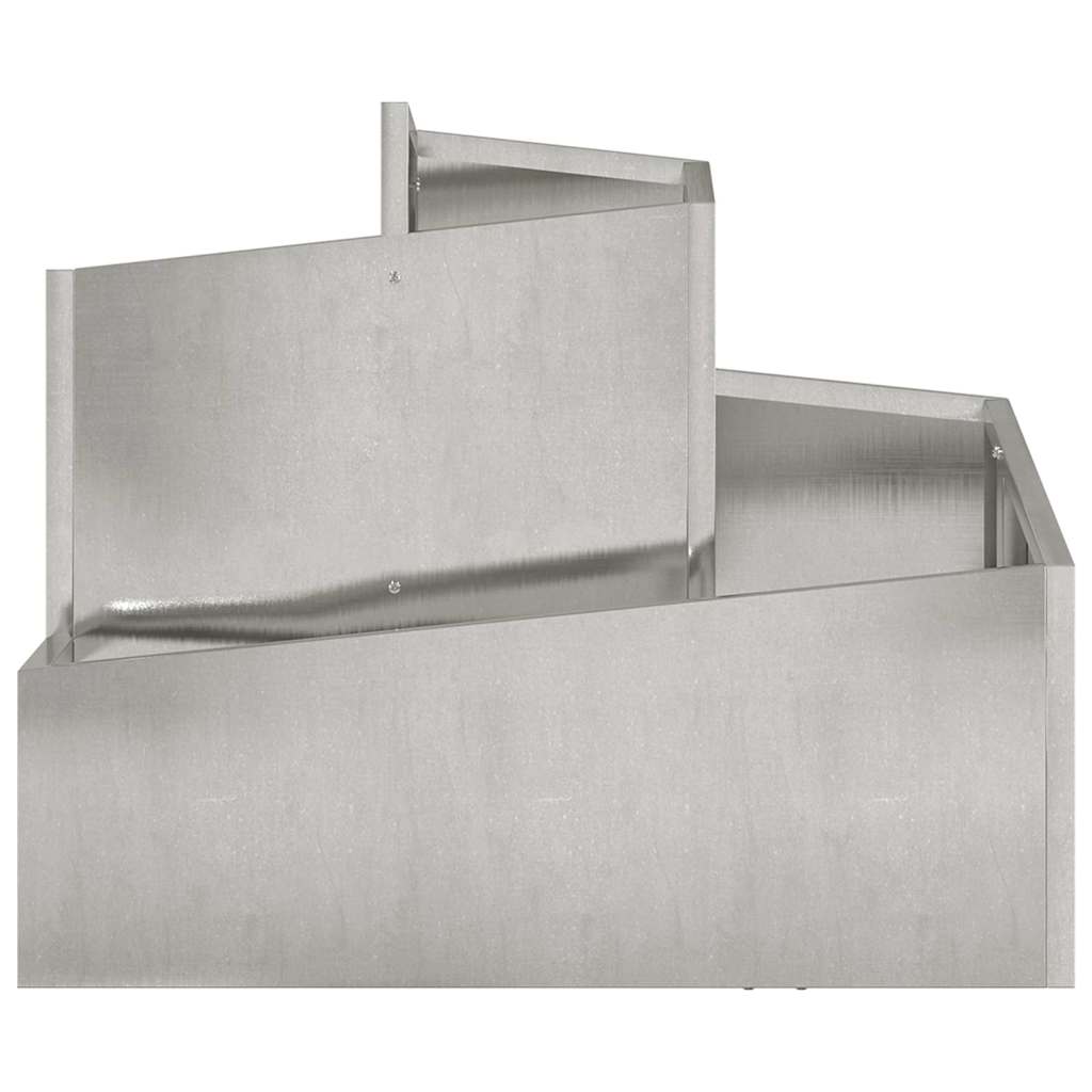Trädgårdsplanterare Silver 60 x 60 x 50 cm Rostfritt stål