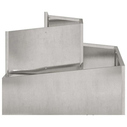 Trädgårdsplanterare Silver 60 x 60 x 50 cm Rostfritt stål