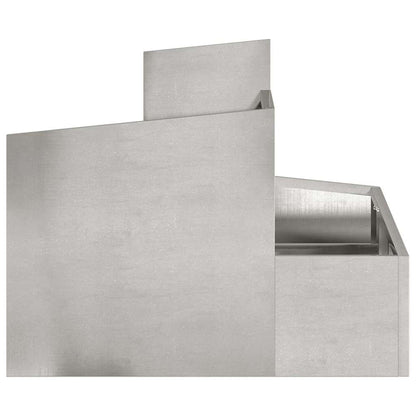 Trädgårdsplanterare Silver 60 x 60 x 50 cm Rostfritt stål