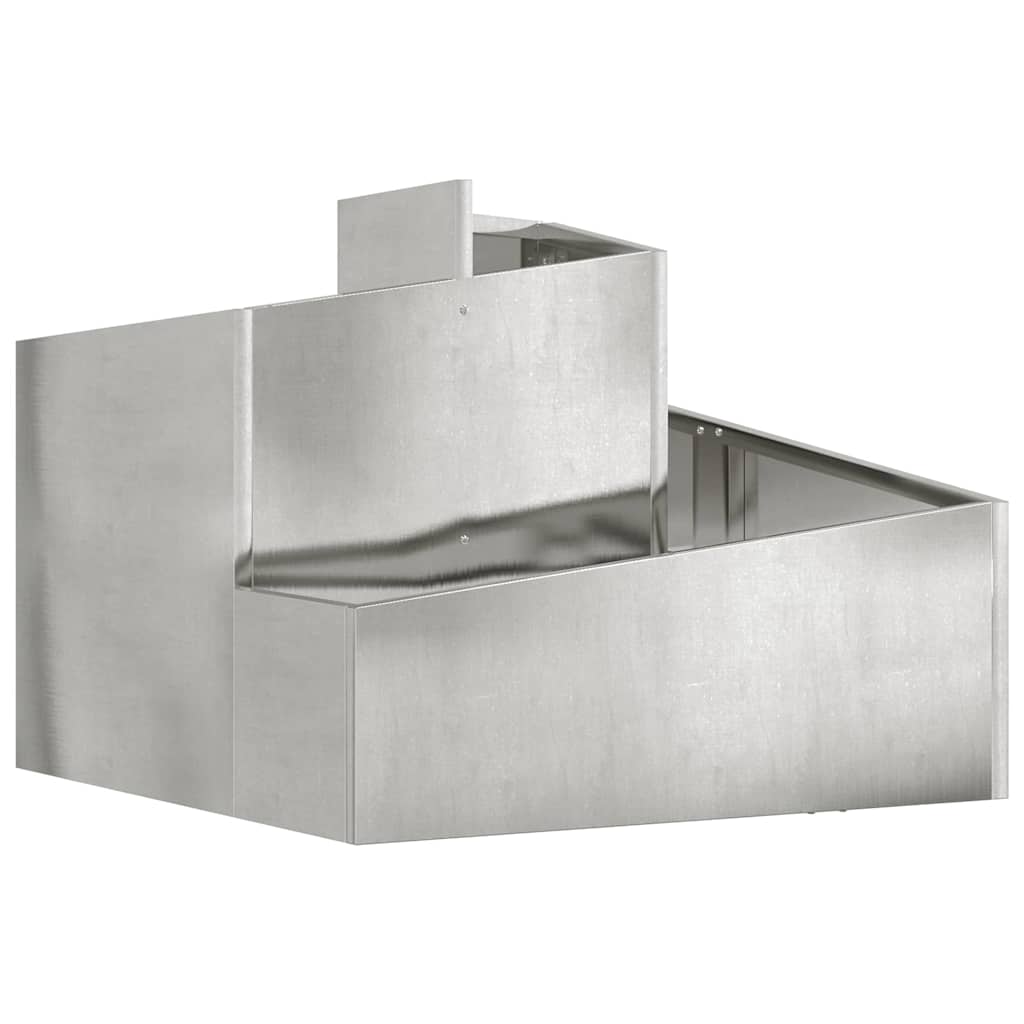 Trädgårdsplanterare Silver 60 x 60 x 50 cm Galvaniserat Stål