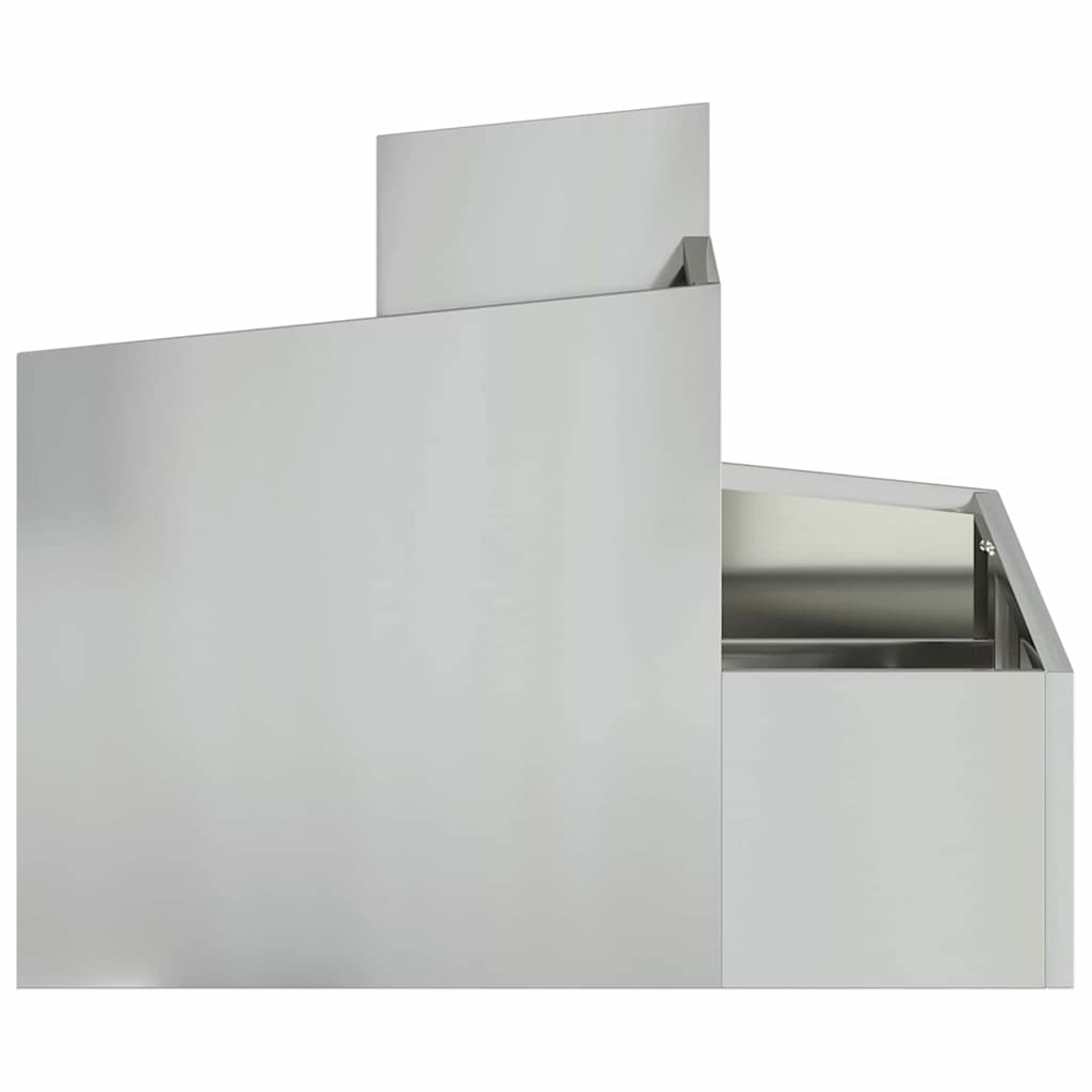 Trädgårdsplanterare Silver 60 x 60 x 50 cm Galvaniserat Stål