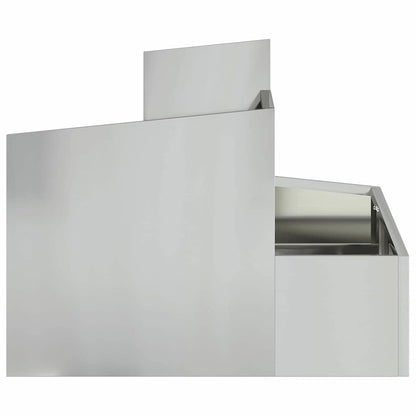 Trädgårdsplanterare Silver 60 x 60 x 50 cm Galvaniserat Stål