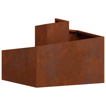 Trädgårdsplanterare Brun 60 x 60 x 50 cm Väderbeständig stål
