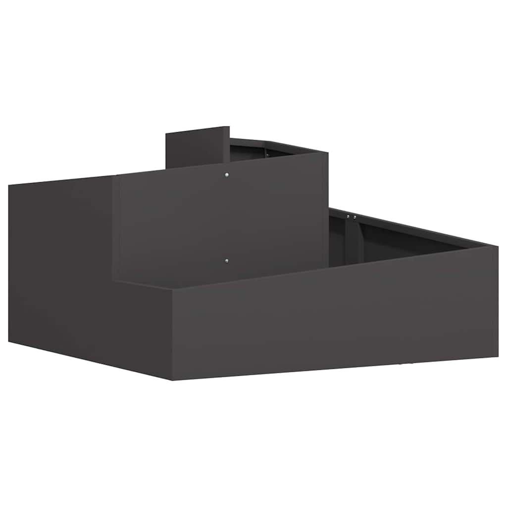 Trädgårdsplanterare Svart 80 x 80 x 50 cm Kallvalsat stål