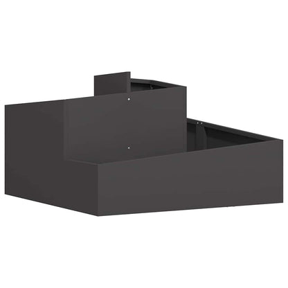 Trädgårdsplanterare Svart 80 x 80 x 50 cm Kallvalsat stål