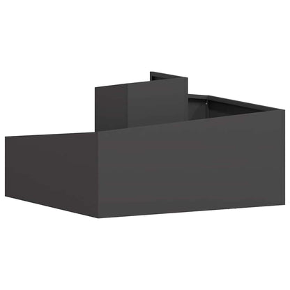 Trädgårdsplanterare Svart 80 x 80 x 50 cm Kallvalsat stål