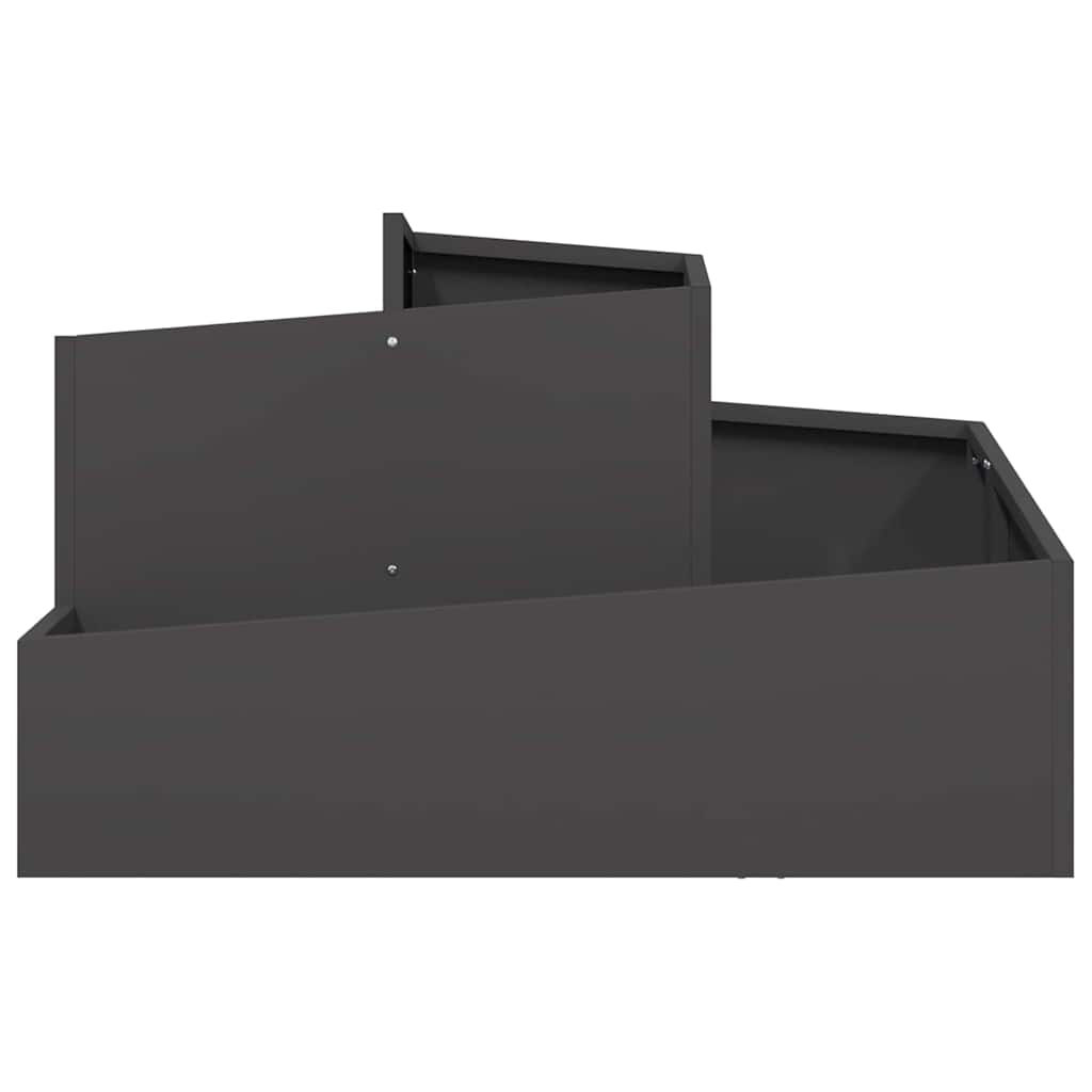 Trädgårdsplanterare Svart 80 x 80 x 50 cm Kallvalsat stål