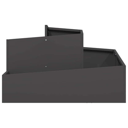 Trädgårdsplanterare Svart 80 x 80 x 50 cm Kallvalsat stål