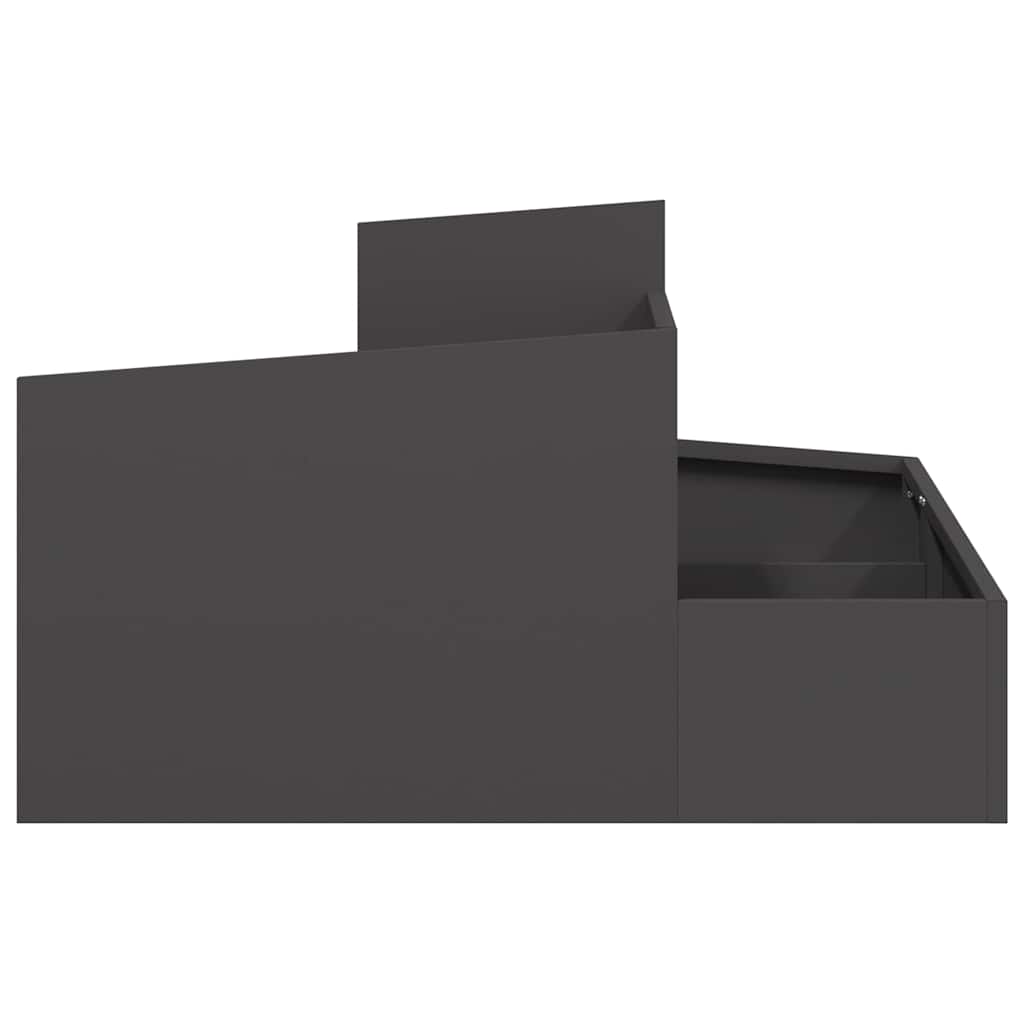 Trädgårdsplanterare Svart 80 x 80 x 50 cm Kallvalsat stål