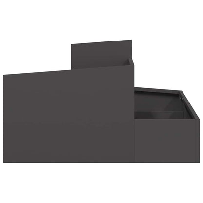 Trädgårdsplanterare Svart 80 x 80 x 50 cm Kallvalsat stål