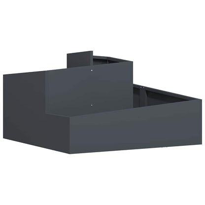 Trädgårdsplanterare Antracit 80 x 80 x 50 cm Kallvalsat stål