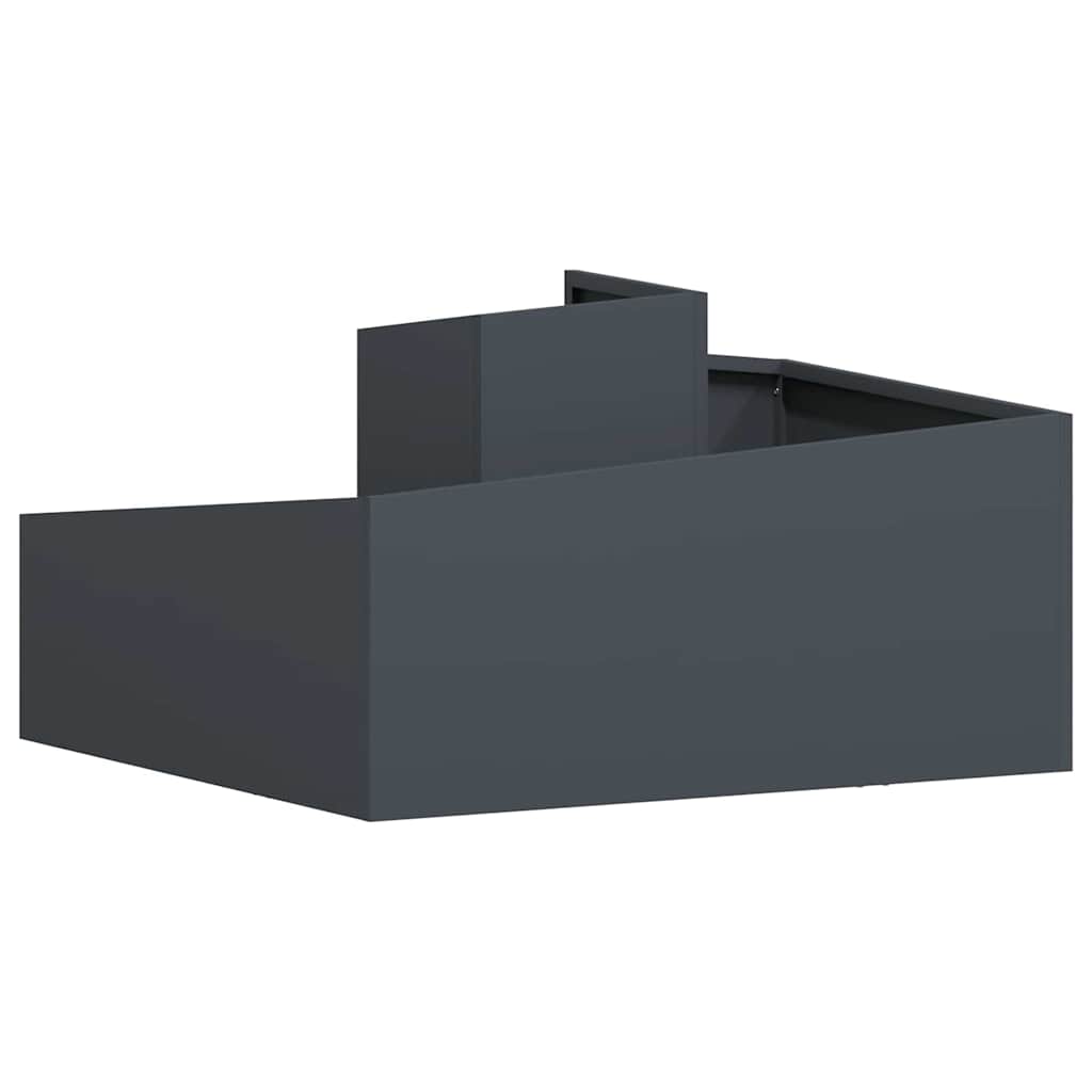 Trädgårdsplanterare Antracit 80 x 80 x 50 cm Kallvalsat stål