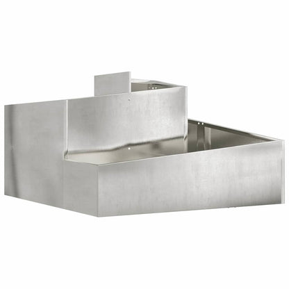 Trädgårdsplanterare Silver 80 x 80 x 50 cm Rostfritt stål