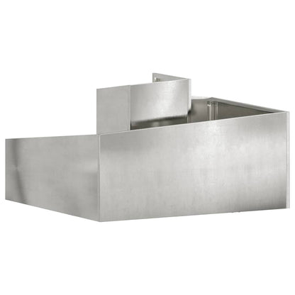 Trädgårdsplanterare Silver 80 x 80 x 50 cm Rostfritt stål