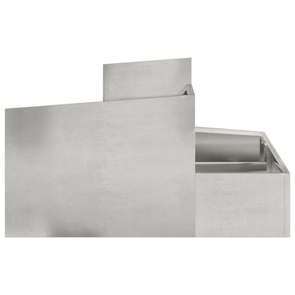 Trädgårdsplanterare Silver 80 x 80 x 50 cm Rostfritt stål