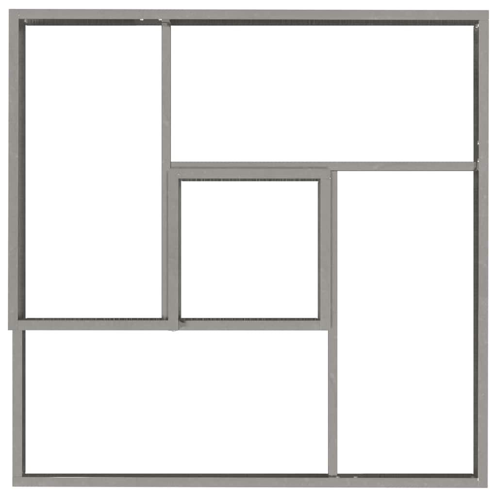 Trädgårdsplanterare Silver 80 x 80 x 50 cm Rostfritt stål