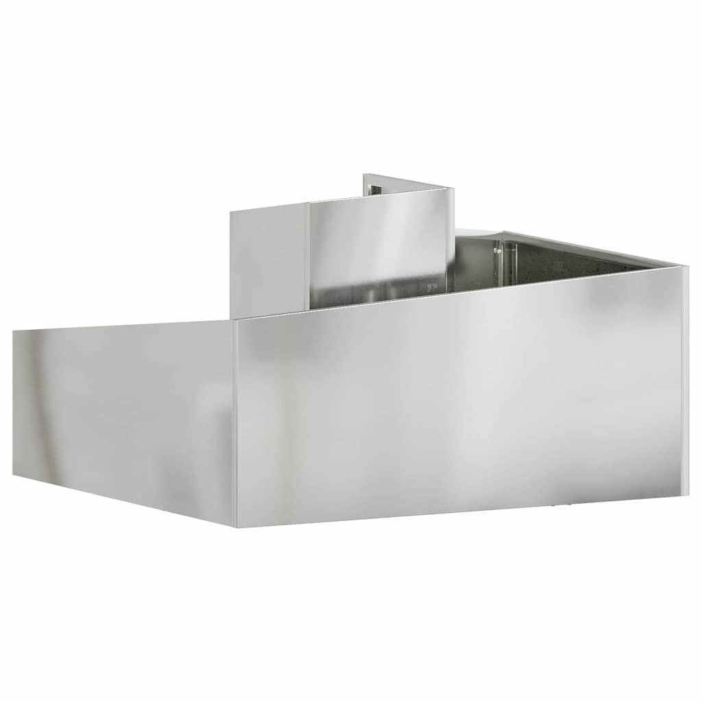 Trädgårdsplanterare Silver 80 x 80 x 50 cm Galvaniserat Stål