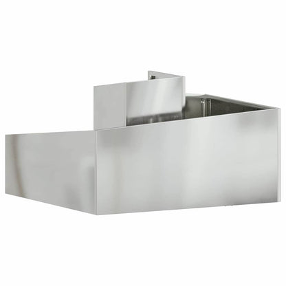 Trädgårdsplanterare Silver 80 x 80 x 50 cm Galvaniserat Stål