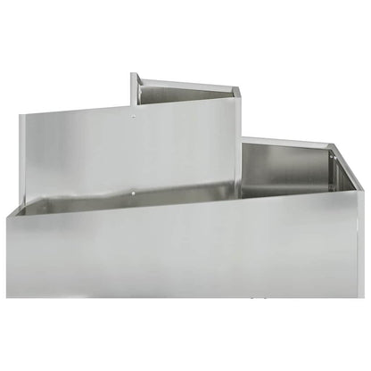 Trädgårdsplanterare Silver 80 x 80 x 50 cm Galvaniserat Stål
