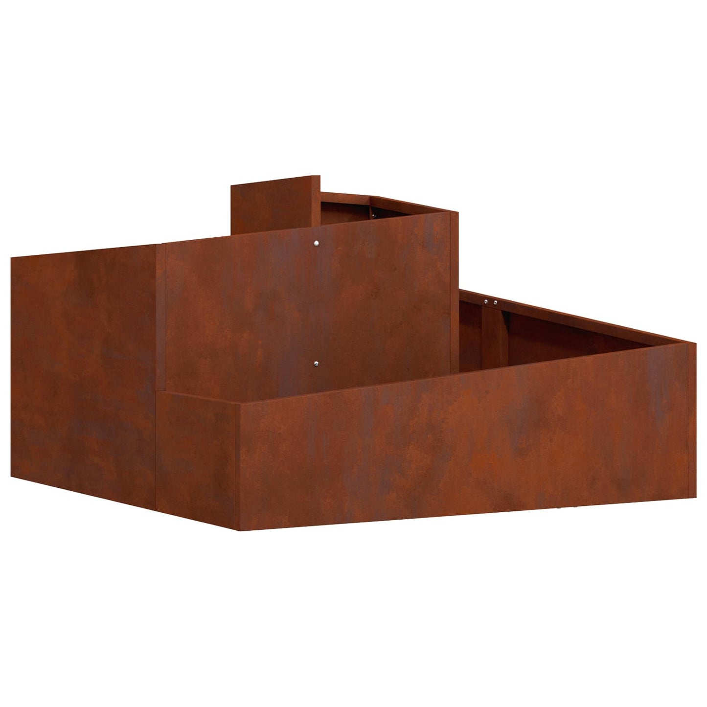 Trädgårdsplanterare Brun 80 x 80 x 50 cm Väderbeständig stål