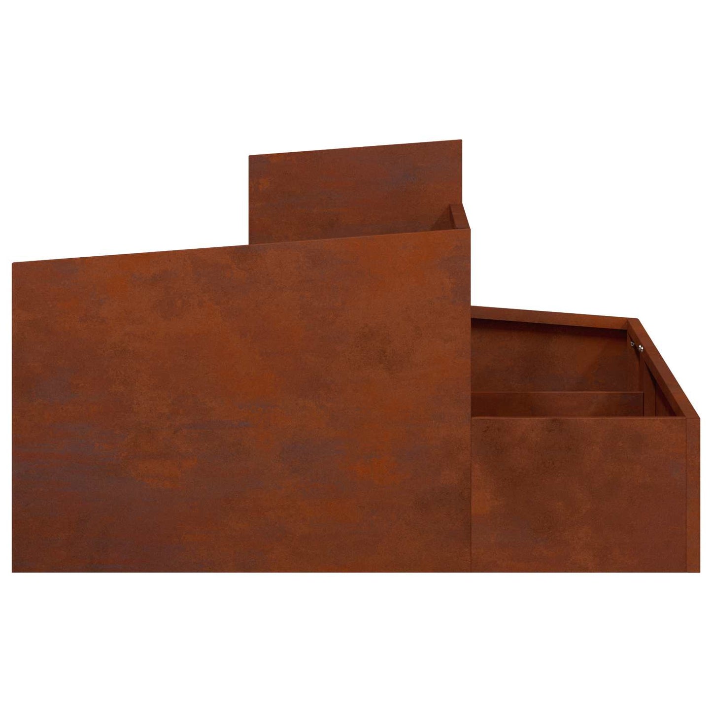 Trädgårdsplanterare Brun 80 x 80 x 50 cm Väderbeständig stål