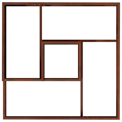 Trädgårdsplanterare Brun 80 x 80 x 50 cm Väderbeständig stål