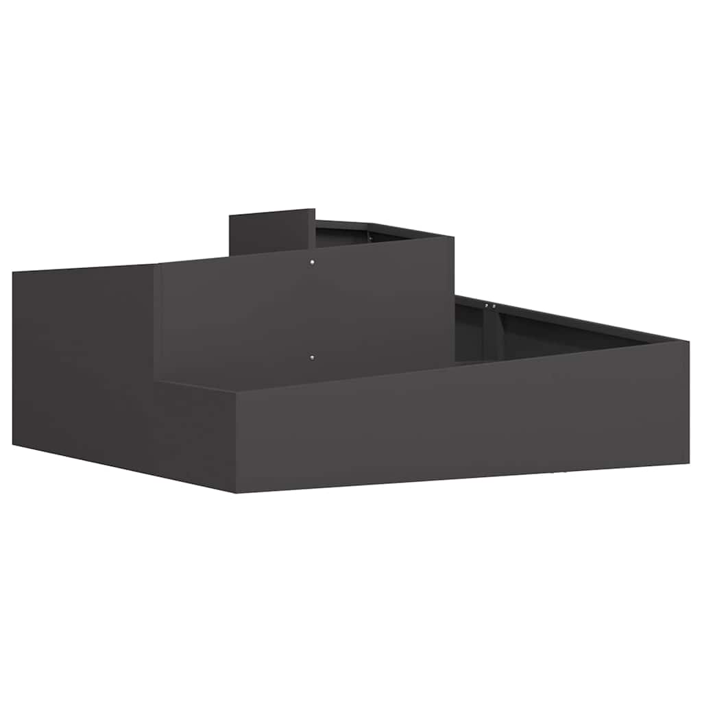Trädgårdsplanterare Svart 100 x 100 x 50 cm Kallvalsat stål