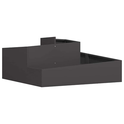 Trädgårdsplanterare Svart 100 x 100 x 50 cm Kallvalsat stål
