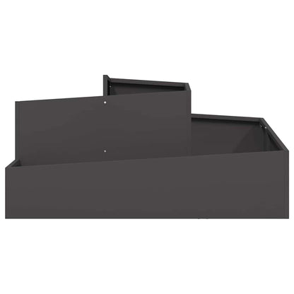 Trädgårdsplanterare Svart 100 x 100 x 50 cm Kallvalsat stål