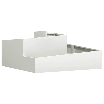 Trädgårdsplanterare Vit 100 x 100 x 50 cm Kallvalsat stål