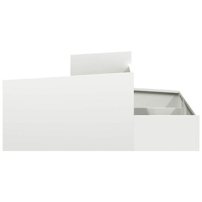 Trädgårdsplanterare Vit 100 x 100 x 50 cm Kallvalsat stål