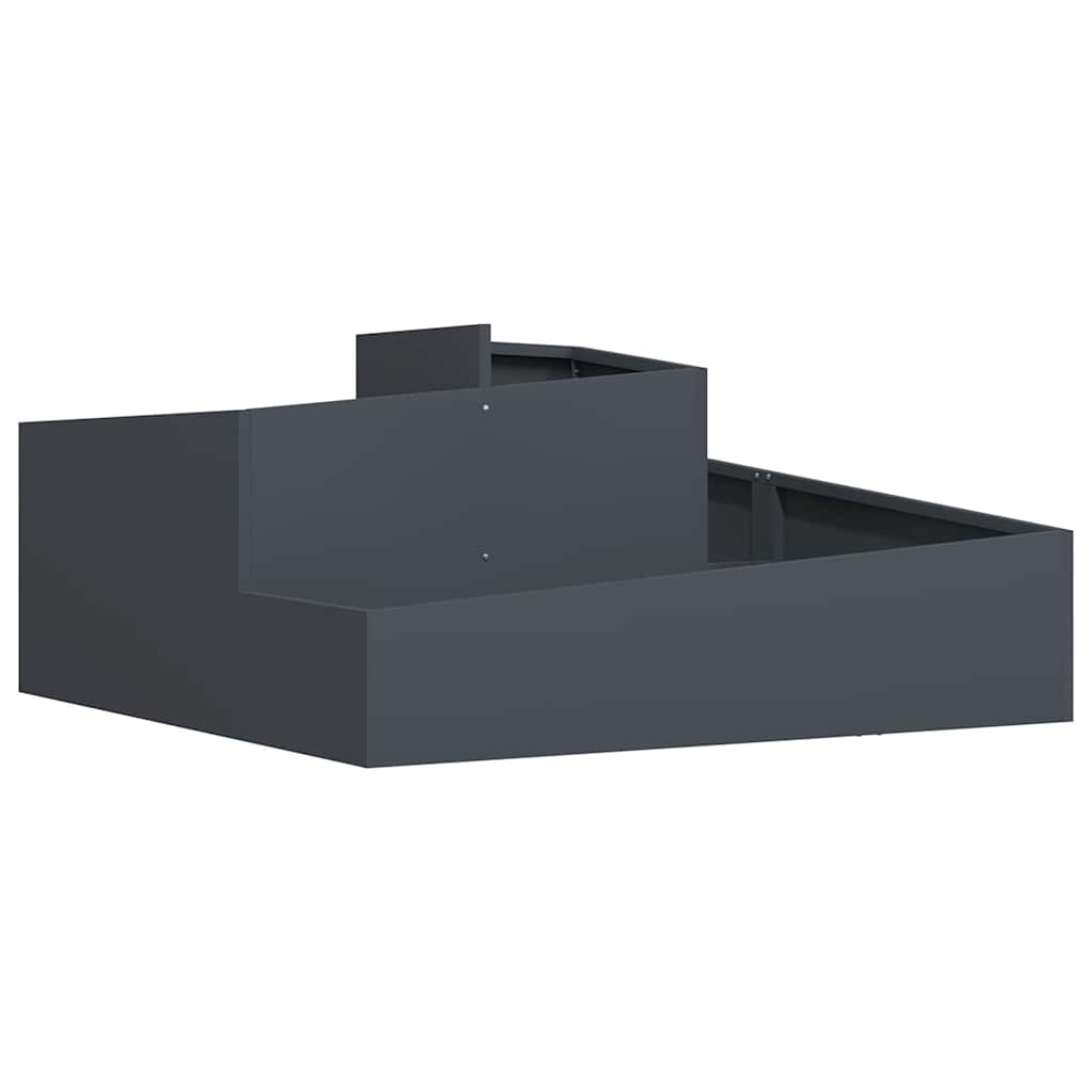 Trädgårdsplanterare Antracit 100 x 100 x 50 cm Kallvalsat stål